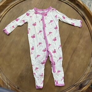 Kyte baby snap romper in Flamingo